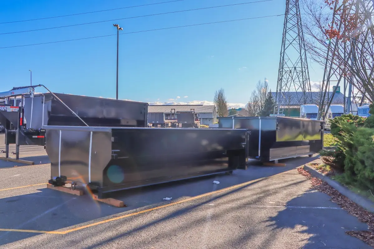 Roll-off dumpster ready for waste disposal at job site for Construction Dumpster Rental in Longmont
